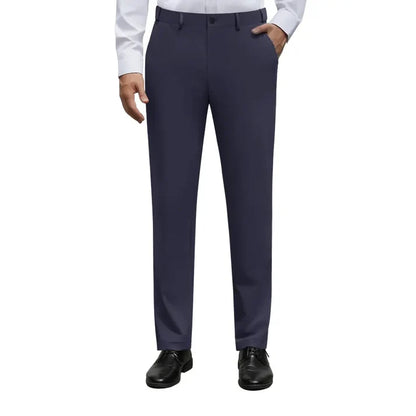 Men's Stretch Dress   Pants – No Iron, Wrinkle-   Resistant Business   Casual Golf Pants with   Expandable Waist