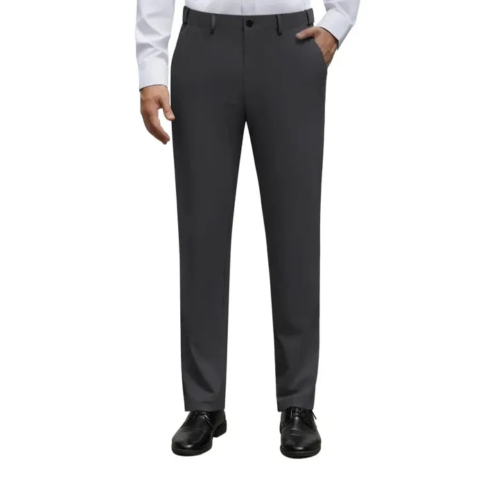 Men's Stretch Dress   Pants – No Iron, Wrinkle-   Resistant Business   Casual Golf Pants with   Expandable Waist