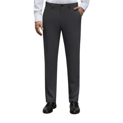 Men's Stretch Dress   Pants – No Iron, Wrinkle-   Resistant Business   Casual Golf Pants with   Expandable Waist