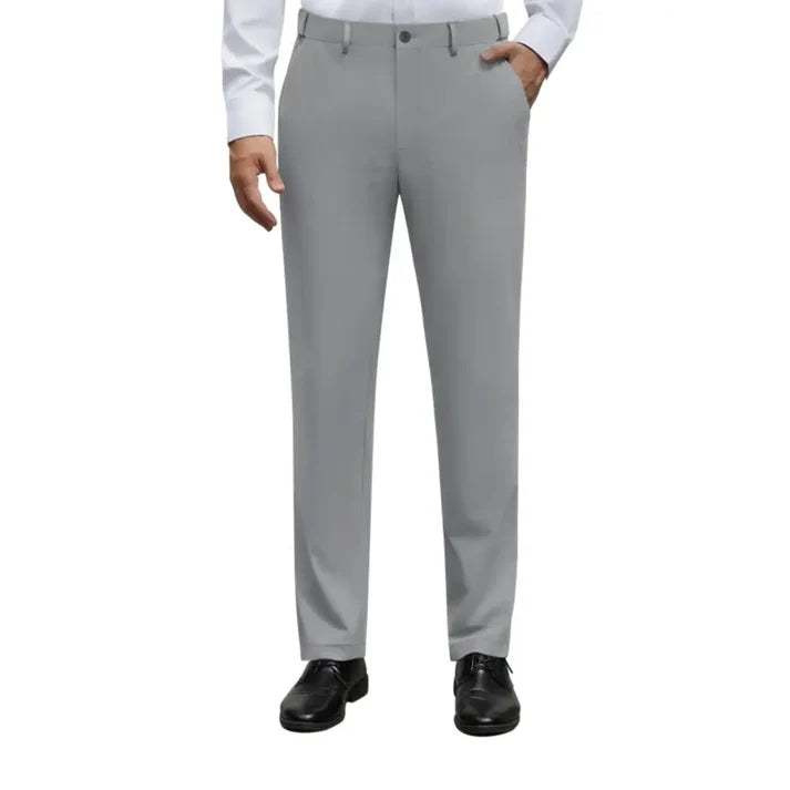 Men's Stretch Dress   Pants – No Iron, Wrinkle-   Resistant Business   Casual Golf Pants with   Expandable Waist
